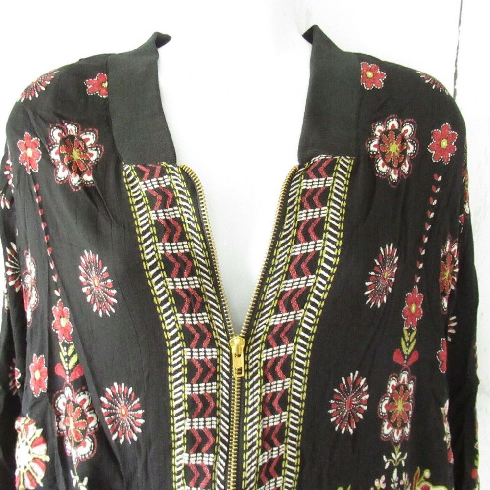 Angie Bomber Jacket Floral Boho Peasant Plus Size - Picture 2 of 6